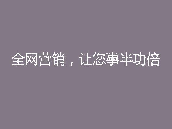 全網營銷讓您事半功倍